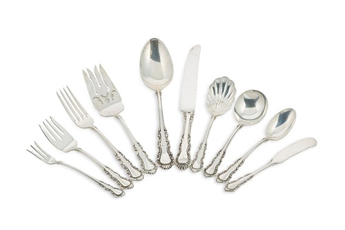 Lot 361 - An 81-piece set of American metalwares silver cutlery and flatware