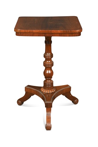 Lot 704 - A William IV rosewood tripod table