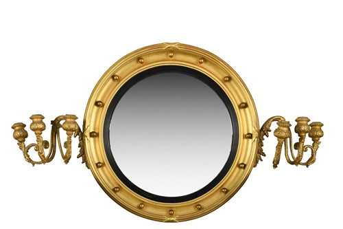Lot 535 - A Regency style convex wall mirror, 20th century