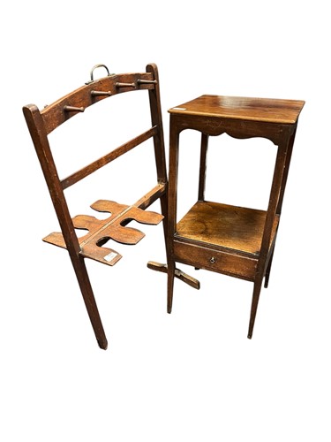 Lot 587 - A mahogany boot rack, 19th century