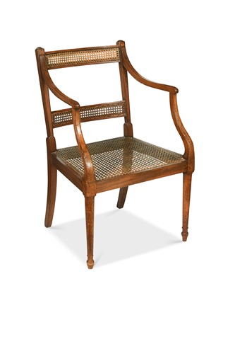 Lot 611 - A Regency mahogany open armchair