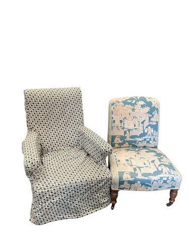 Lot 592 - A late Victorian Walnut armchair, with turned...