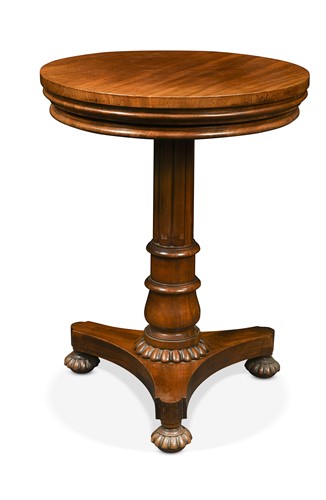 Lot 670 - A mahogany metamorphic three tier rise and fall occasional table, early 19th century