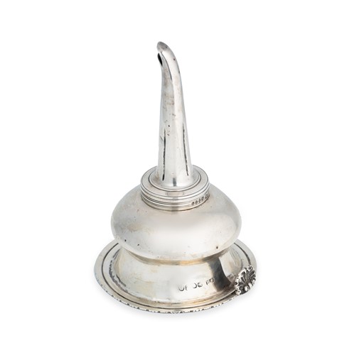 Lot 419 - A Victorian silver wine funnel