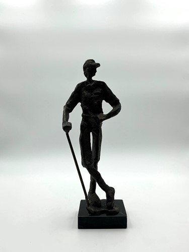 Lot 129 - A bronzed patinated metal sculpture of a...