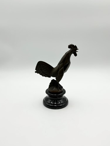 Lot 130 - Modernist cast bronze sculpture of a crowing...