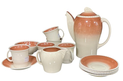 Lot 21 - An Art Deco Susie Cooper coffee service, to...