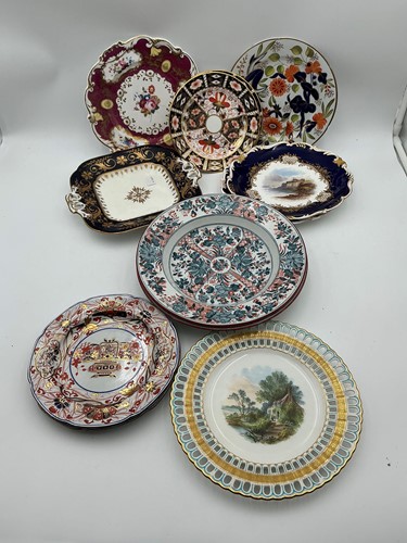 Lot 66 - Various 19th century and later ceramic plates,...