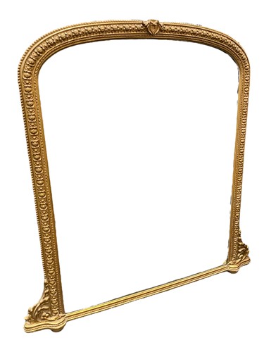 Lot 547 - A Victorian gilt overmantel mirror, of arched...