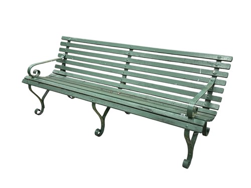 Lot 704 - A 20th century green painted wrought iron...