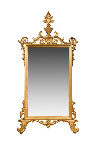 Lot 522 - A Neo-Classical style carved giltwood pier mirror, late 19th / early 20th century