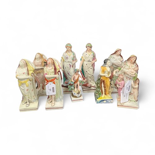 Lot 51 - A collection of eight Regency pearlware...