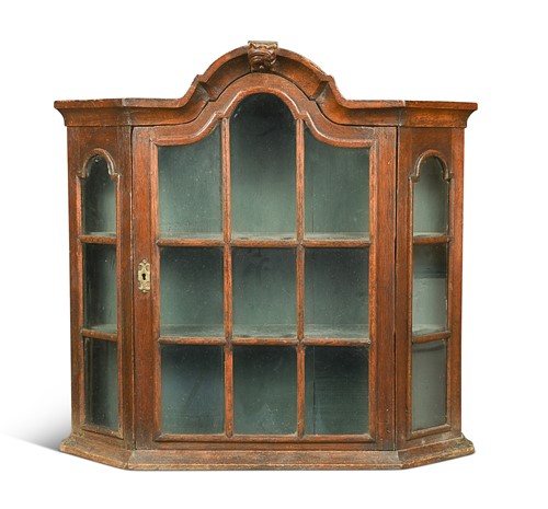 Lot 567 - A small Dutch oak display cabinet, 19th century