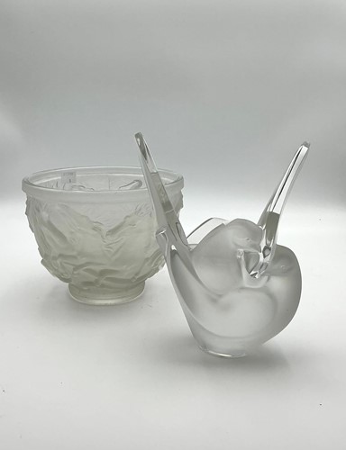 Lot 114 - Lalique swan and Barolac horse bowl, sylvie...