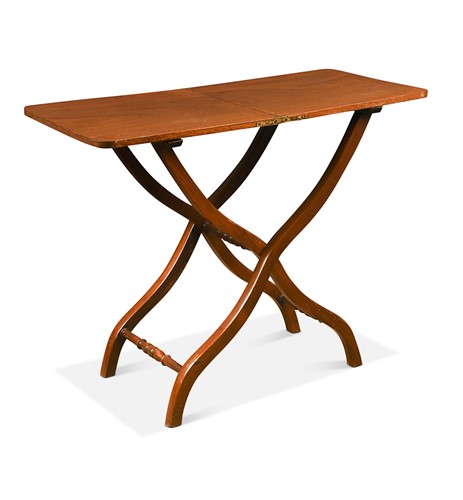 Lot 714 - A mahogany coaching table, 19th century