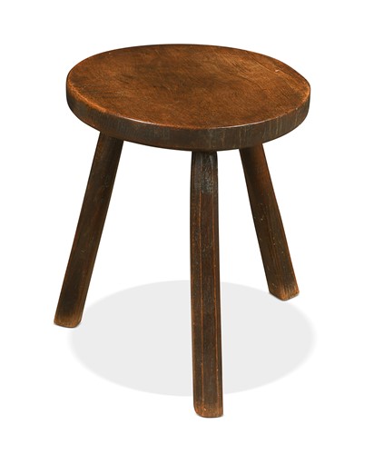 Lot 354 - An oak rustic stool, circa 1800
