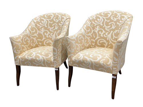 Lot 506 - A pair of tub armchairs by John Tanous Ltd,...
