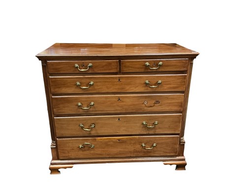 Lot 509 - A George III mahogany chest of two short and...