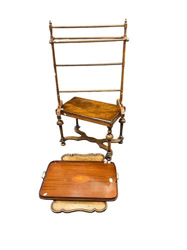 Lot 482 - A Carolean style walnut low table 46 x 64 x...