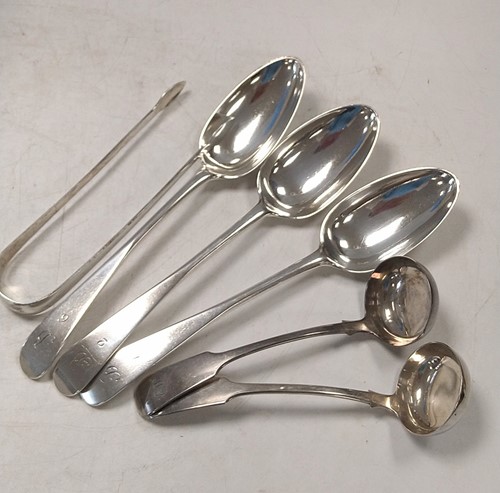Lot 308 - A collection of Scottish silver flatware, 340g...