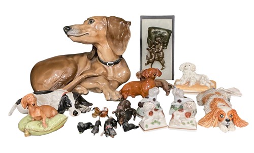 Lot 28 - A 20th century Rosenthal model of a dachshund...