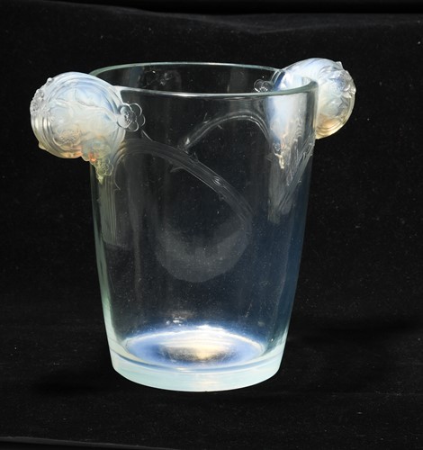 Lot 7 - Chamarande, an R. Lalique polished and blue opalescent glass vase