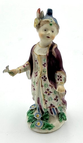 Lot 59 - A late 18th century Bow porcelain figure,...