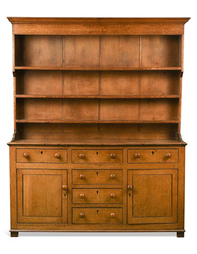 Lot 376 - A George III oak dresser, North Wales