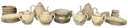 Lot 82 - A Japanese eggshell tea service