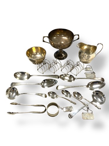 Lot 273 - A collection of silverware including two...