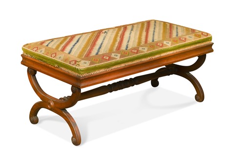 Lot 702 - A mahogany stool, late 19th century