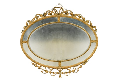 Lot 550 - An Edwardian gilt and gesso wall mirror