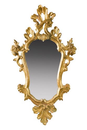 Lot 514 - A Venetian carved giltwood wall mirror, late 18th century