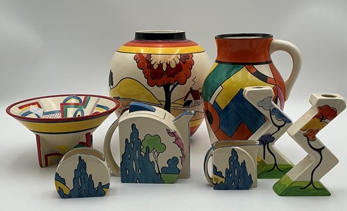 Lot 126 - Modern reproduction ceramics after Clarice...