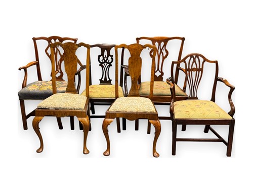 Lot 652 - A late George III fruitwood armchair, with...