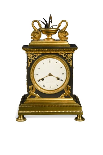 Lot 607 - An Empire ormolu mantel clock signed Dubuc Le Jeune, early 19th century