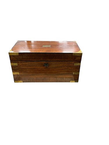 Lot 223 - Early 19th century rosewood brass bound...
