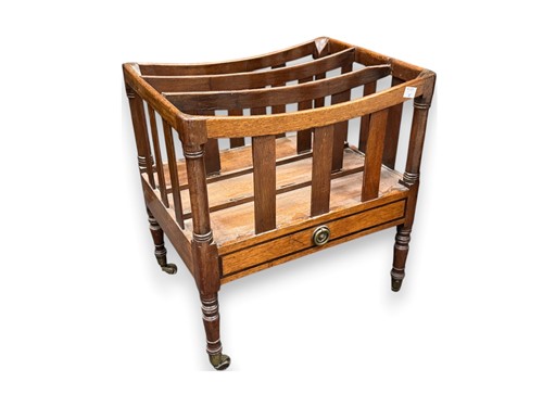 Lot 616 - Regency mahogany canterbury of three divided...