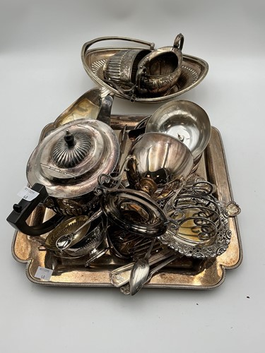Lot 258A - A collection of silver plated items including...