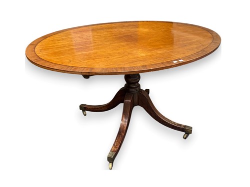 Lot 601 - A Regency mahogany breakfast table, cross...