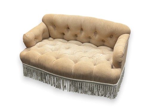 Lot 641 - A small button back sofa, or dog bed, late...