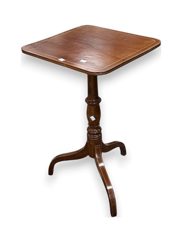 Lot 552 - Regency mahogany and banded tripod table with...