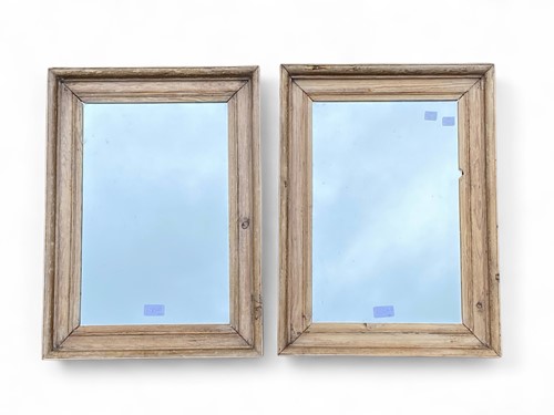 Lot 600A - Pair of decorative small rectangular mirrors...