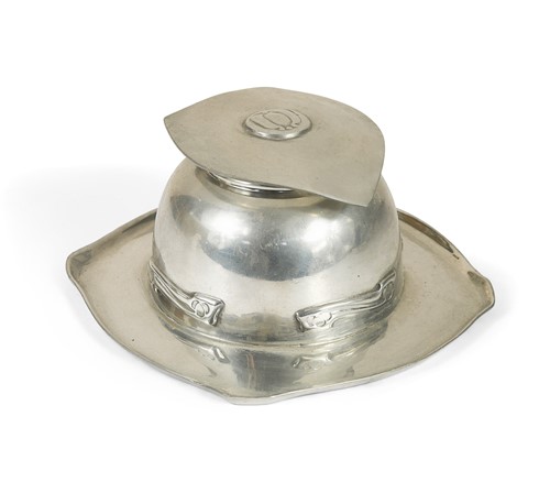 Lot 203 - Archibald Knox for Liberty & Co., a Tudric Pewter ink well