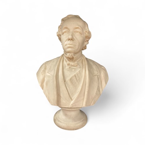 Lot 30 - A Copeland Parian Bust of Disraeli after...