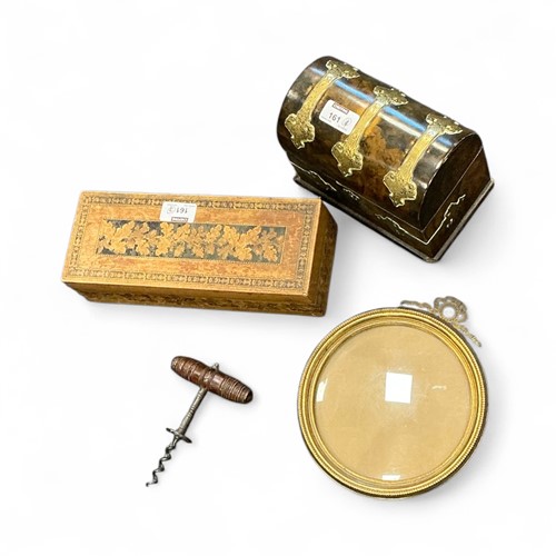 Lot 161 - A Victorian walnut and brass mount stationery...