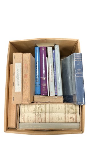 Lot 747 - Two boxes of books relating to architecture...
