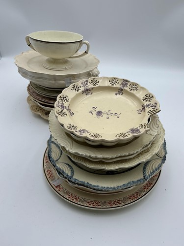 Lot 90 - A collection of mainly 18th century Creamware...
