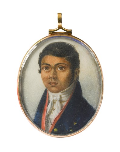 Lot 314 - Portrait miniature of a gentleman, possibly from the Caribbean, circa 1800