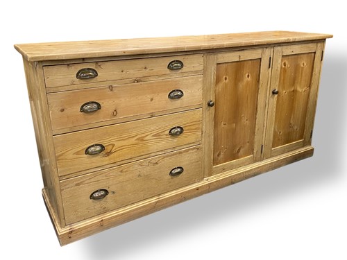 Lot 650A - A Victorian pine kitchen dresser...